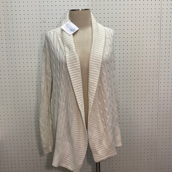 NWT Duffield Lane Women’s XS Campbell Cashmere Blend Cardigan in Ivory - Picture 5 of 15